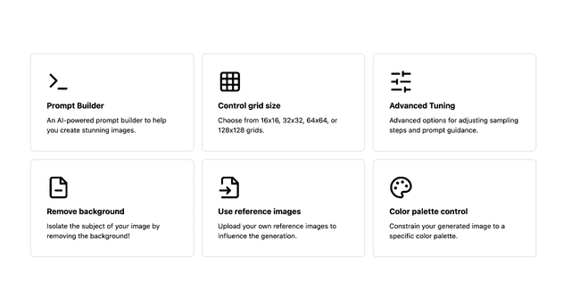 Feature showcase cards