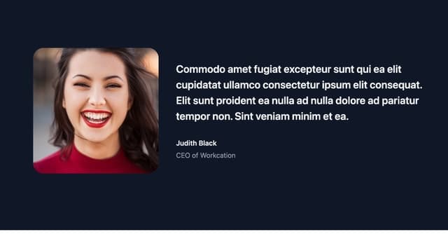 Dark Responsive Testimonial