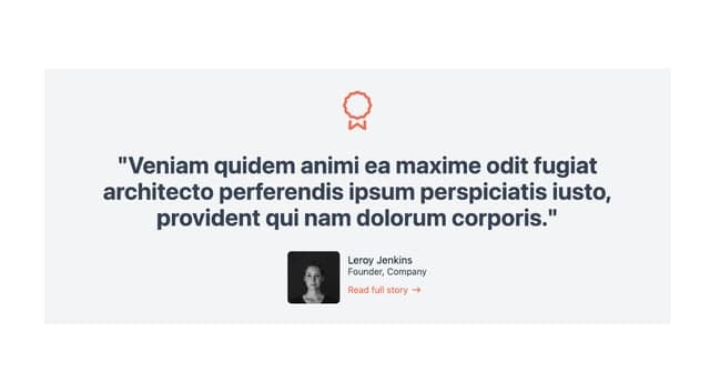 Testimonial components