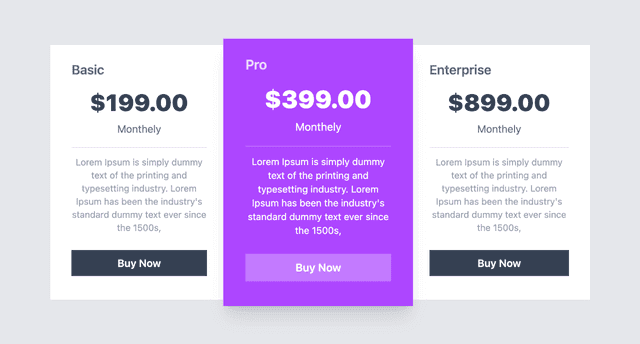 Free Tailwind Pricing Cards
