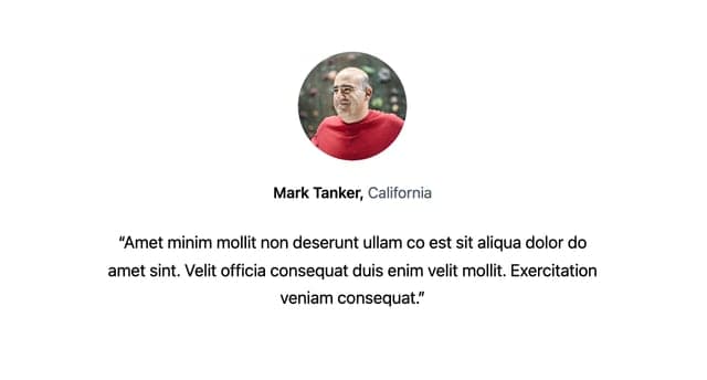 Single Tailwind CSS Testimonials