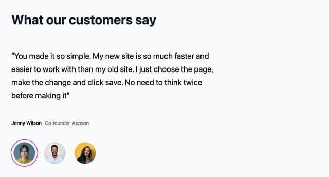 customers Testimonial Section