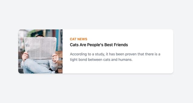 Responsive Dark/Light News Card