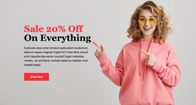 Sale 20% Off On Everything Section