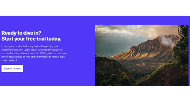 Start your free trial today Section