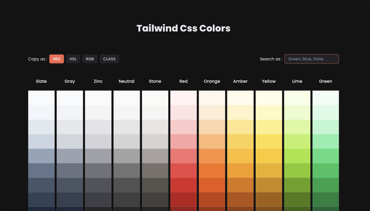 Tailwind CSS colors • bardui